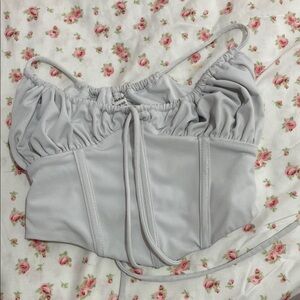 Trendy Gray Crop Top